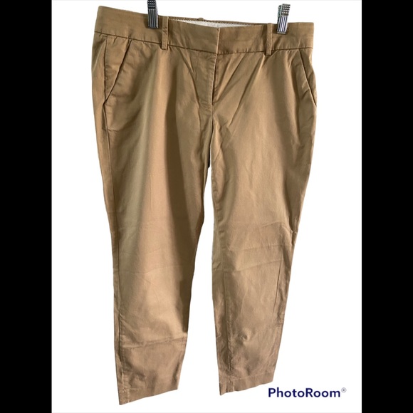 J Crew Cafe Capris Tan Khaki Size 6Tall - Picture 2 of 8